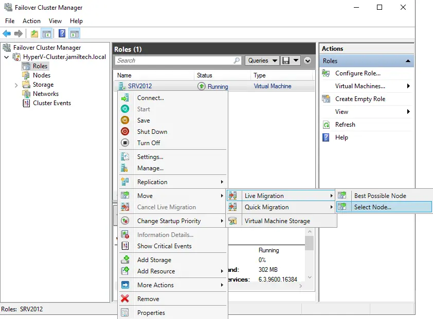 Configure Hyper-V live migration