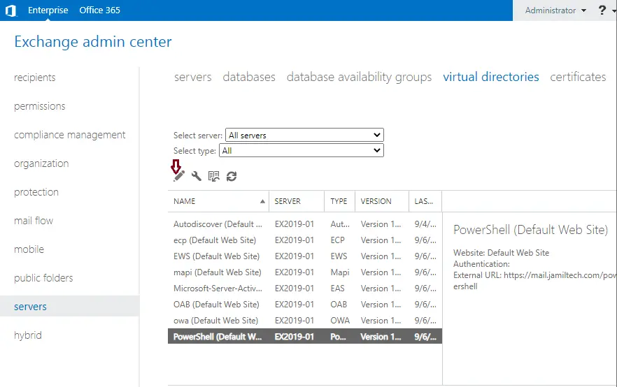 Configure PowerShell virtual directory