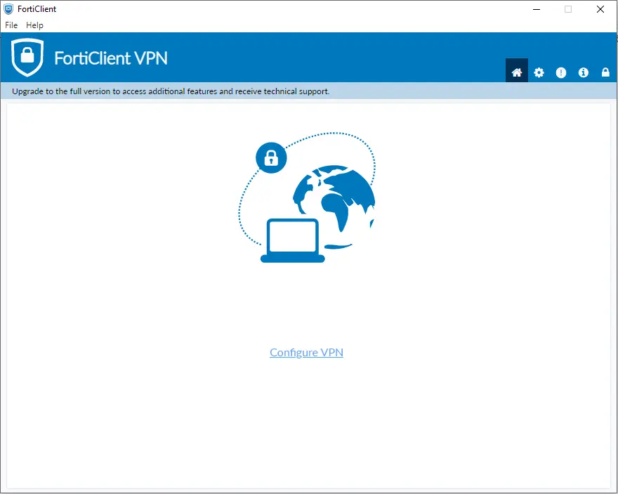 Configure forticlient VPN