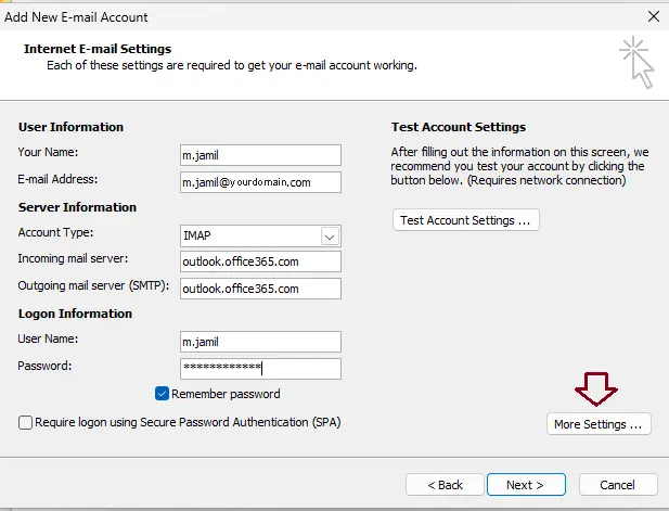 Configure outlook 2007 in Microsoft 365