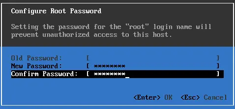 Configure root password VCSA
