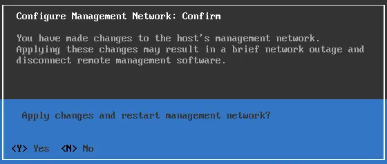 Confirm configure management network