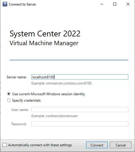 Connect system center 2022