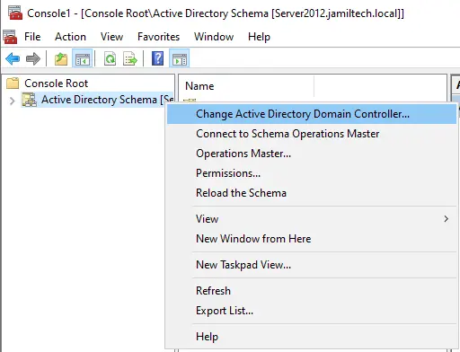 Console root change active directory