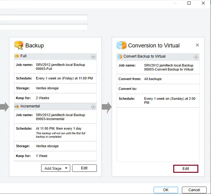 Convert backup to virtual machine Veritas