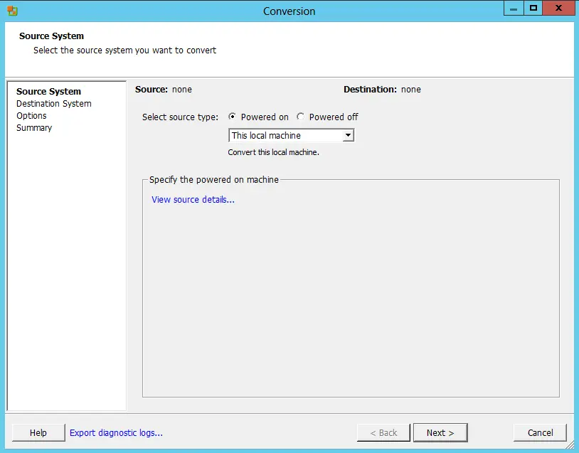 Convert Physical Computer to Virtual Workstation