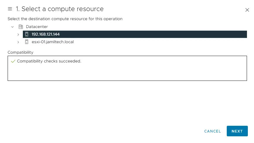 Convert to virtual machine compute resource