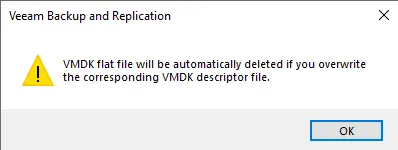 Corresponding VMDK descriptor file