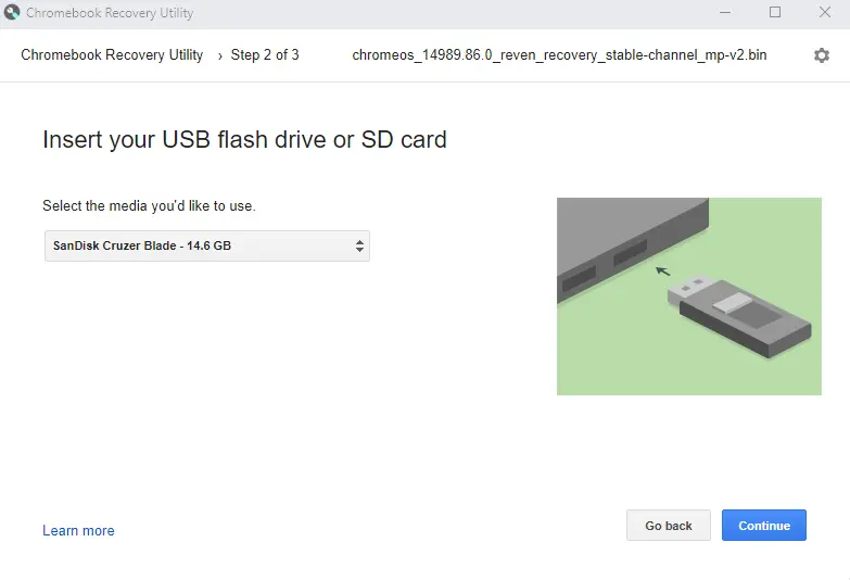 Create Chrome OS flex bootable USB
