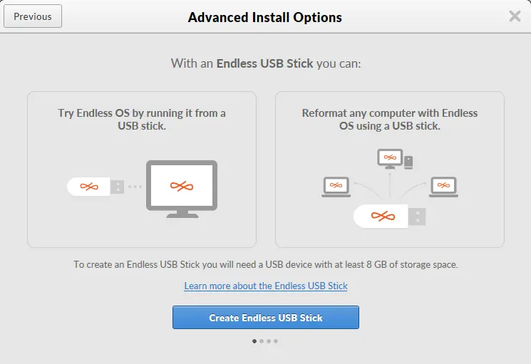 Create Endless OS USB stick
