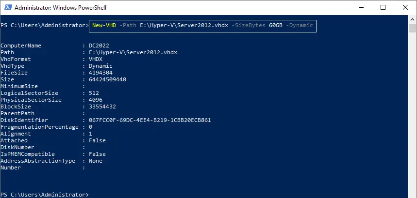 Create Hyper-V Virtual Machine