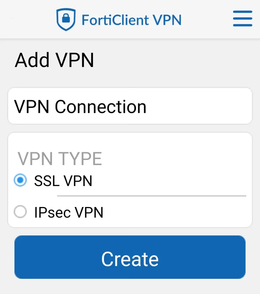 Create SSL VPN connection