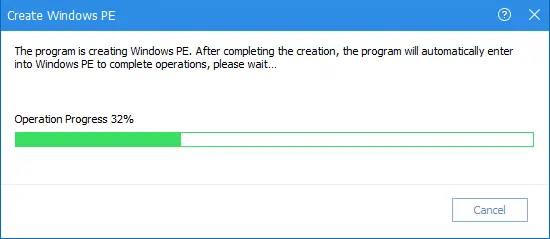 Create Windows PE AOMEI