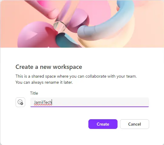 Create a new workspace