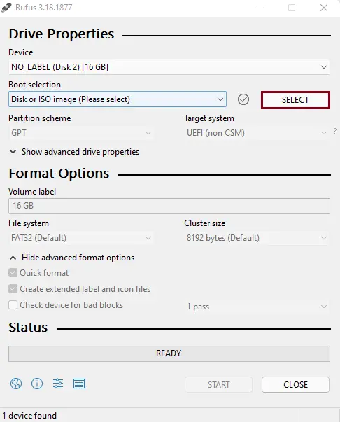 Create bootable ESXi installer USB Rufus