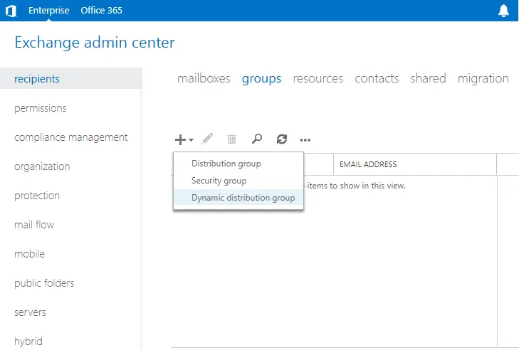 Create dynamic distribution group