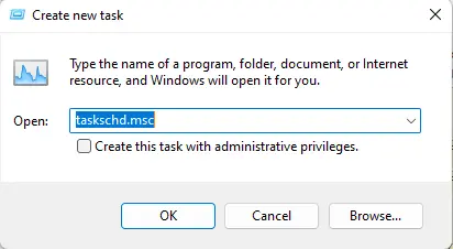 Create new task taskschd.msc