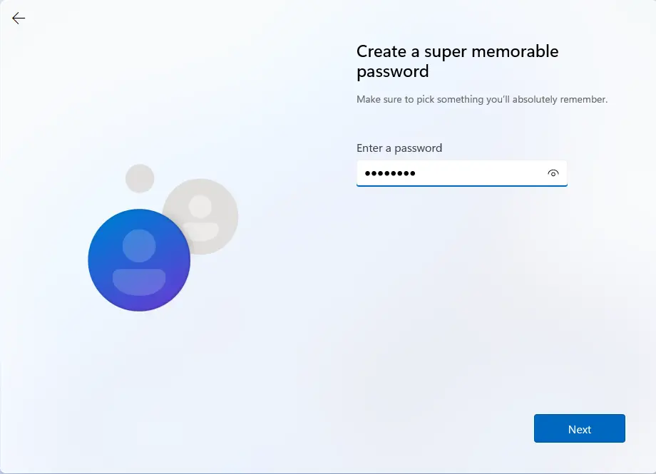 Create windows 11 memorable password