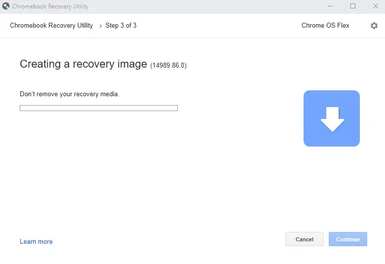 Creating a recovery image Chrome OS
