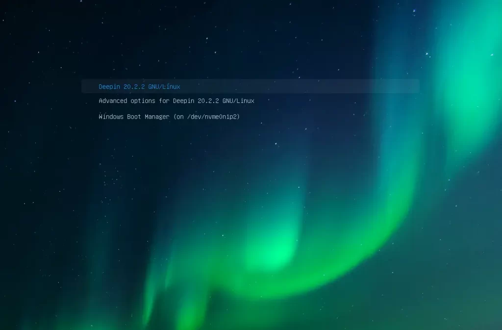 Deepin Boot Menu
