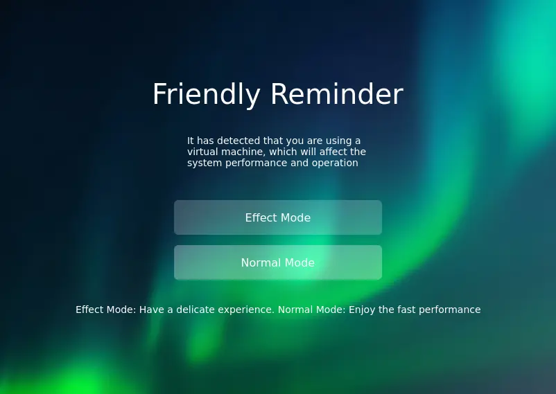 Deepin emulator friendly reminder