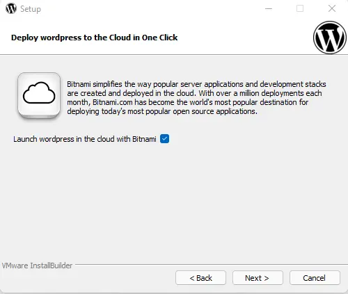 Deploy WordPress Bitnami cloud