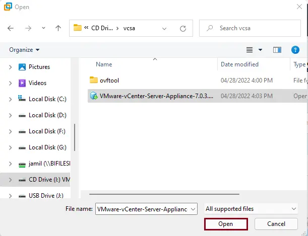 Deploy vCenter Server Appliance OVA