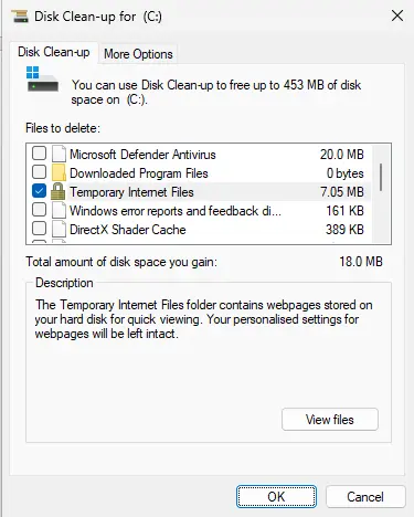 Disk clean-up for