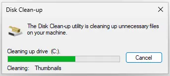 Disk clean-up is cleaning