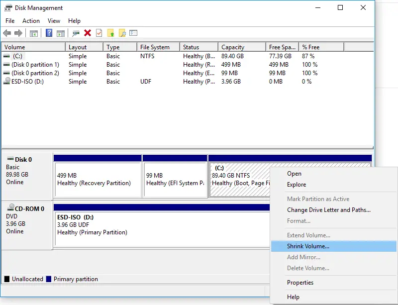 Disk management