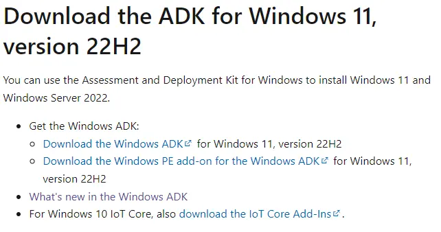 Download ADK for Windows