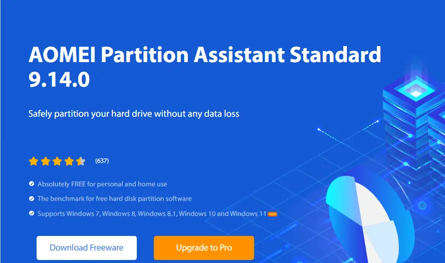 Download AOMEI partition assistant free