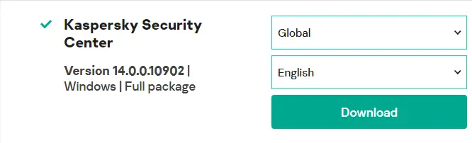 Download Kaspersky Security Center 14