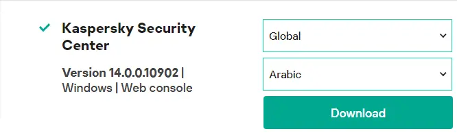 Download Kaspersky Security Center web console