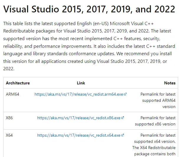 Download Microsoft Visual C++