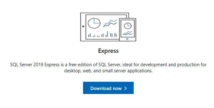 Download SQL server 2019 express