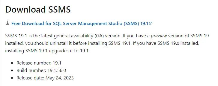 Download SQL server management studio