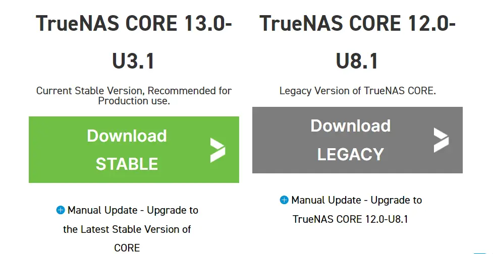 Download TrueNAS core