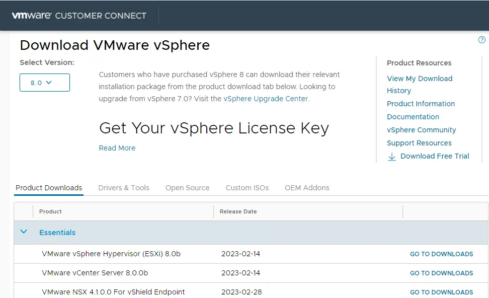 Download VMware vSphere 8