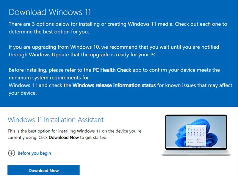 Downloads Windows 11 Installation Assistant