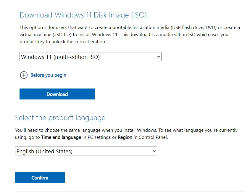 Download Windows 11 disk image