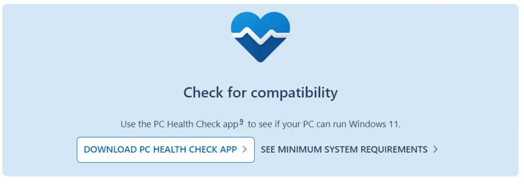 Download Windows PC health check