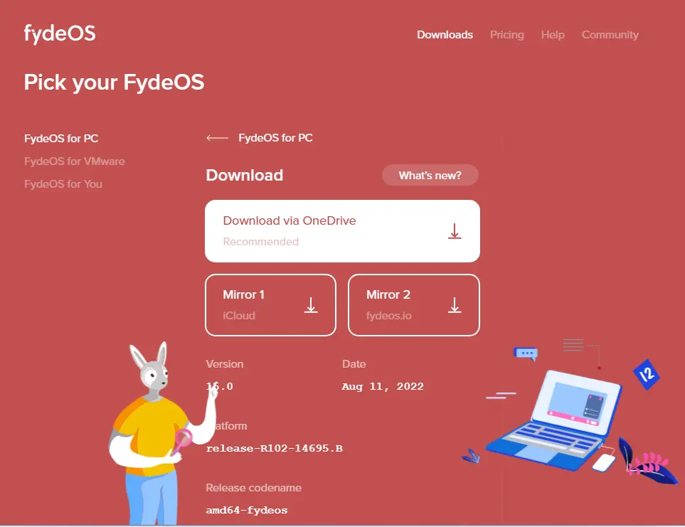 Download fydeOS for PC