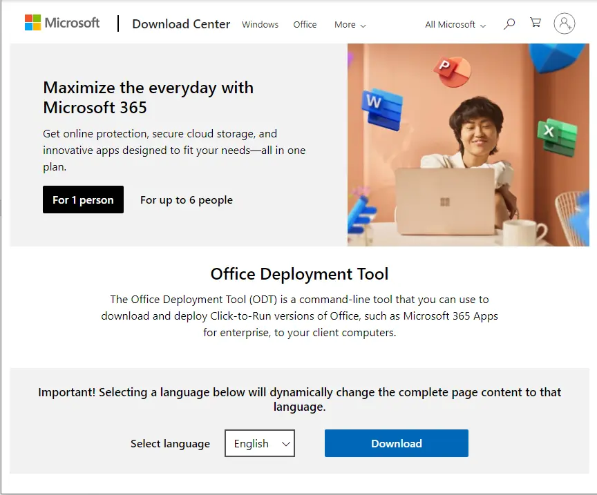 Download office deployment tool