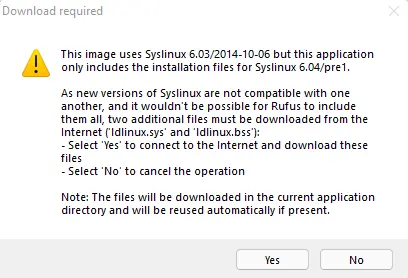 Download required syslinux 6.03