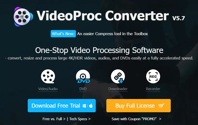 Download videoproc converter