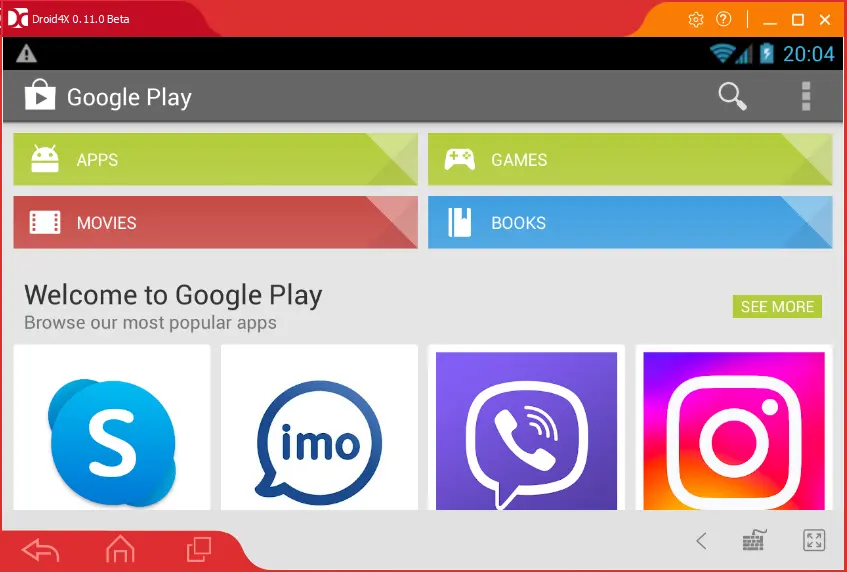 Droid4X Google Play