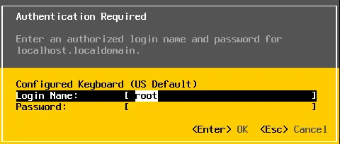 ESXi authentication required