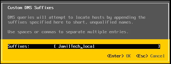 ESXi custom DNS Suffixes