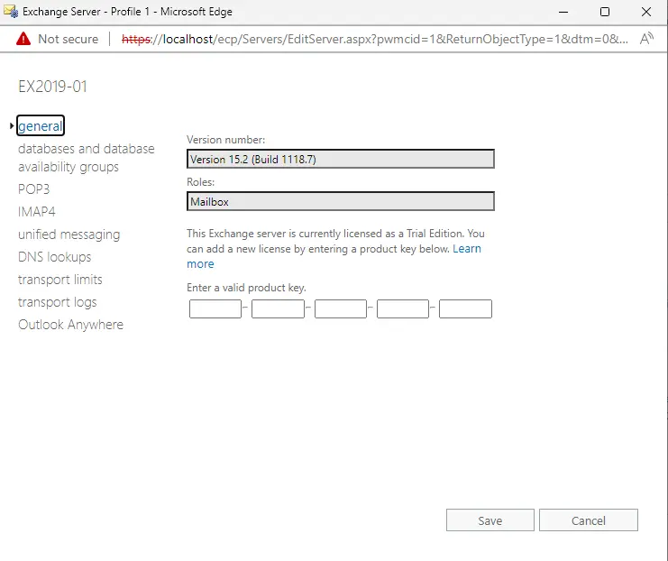 Enter a valid product key exchange server